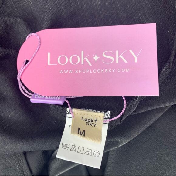 Look Sky NWT  Faux Leather Mini Dress Sz M Two piece Bolero Vest … - Picture 11 of 12